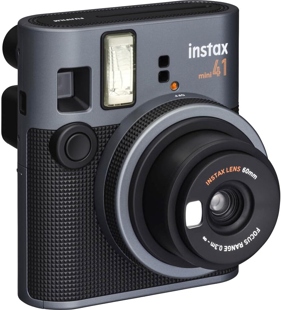 FUJIFILM Instax Mini 41 Instant Film Camera Bundle, Includes: Mini Color Film (40 Exposures), AA Batteries (4-Pack) and 108 Pocket Mini Instax Photo Album (5 Items)