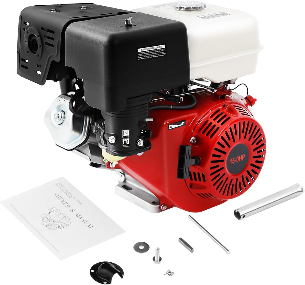 4 Stroke Gasoline Engine Motor 420CC 15HP Garden Tiller Cultivator | 9KW 3600RPM OHV Single Cylinder, Horizontal, Air Cooling, Go Kart Motor
