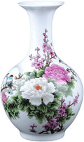 Vase Ceramic Small White Home Living Room Dried Flower Arrangement Flower Decoration Ornament (Shangping)