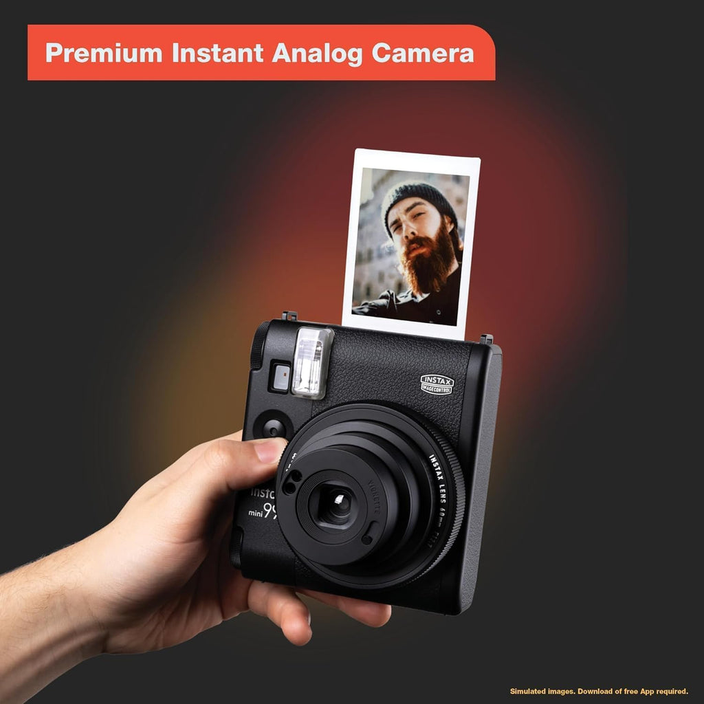 Fujifilm Mini 99 Instax Film Camera (Black) + Instax Mini Film Twin Pack (20 Sheets) + Camera Case + Mini Photo Album (60 Pockets) + BluebirdSales Photo Accessories Bundle