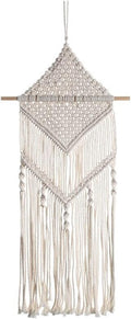 Tapestry Macrame Wall Hanging Tapestry Bohemian Tassel Leaves Wall Tapestry Wall Decor (OneColor)