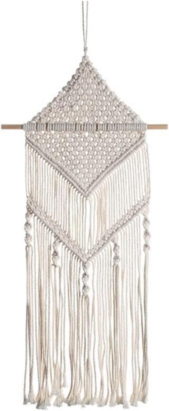 Tapestry Macrame Wall Hanging Tapestry Bohemian Tassel Leaves Wall Tapestry Wall Decor (OneColor)