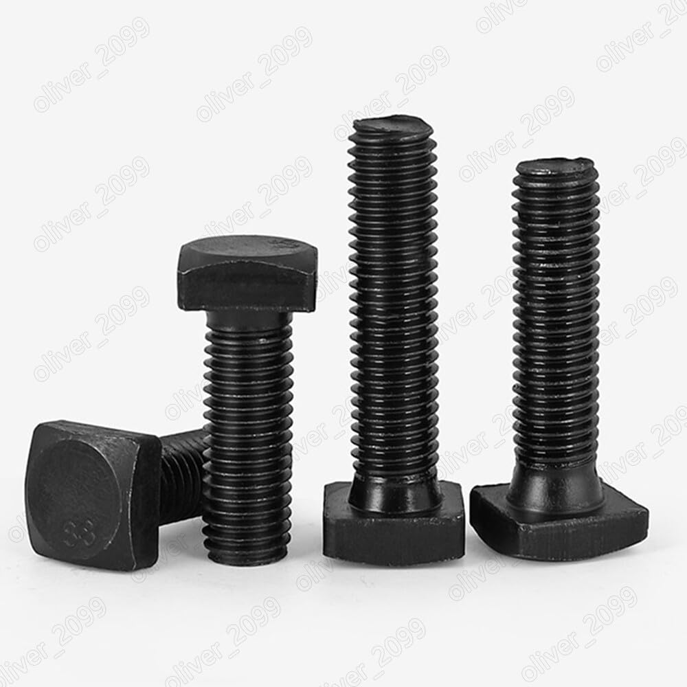 Black 8.8 Steel Square Head Bolts with Small Head M8/M10/M12/M16/M18/M20/M22-M42 (M27-3.0 x 300mm, 1pcs)