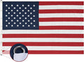TOPFLAGS American Flag 20x38 Ft Large US Flags Heavy Duty Embroidered Stars Sewn Stripes USA Giant Flags Outdoor 5 Brass Grommets for Outside Wall