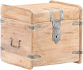 vidaXL White Solid Acacia Wood Chest in White