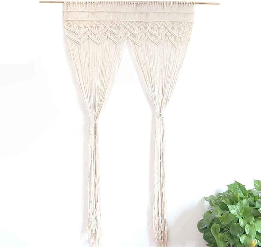 Modern Wall Decor Woven,Wall Hanging Art Tapestry, Macrame Wall Hanging Boho Tapestry Fringe Wall Decor Woven Home Decoration for Apartment Living Room Bedroom Gallery (Beige)