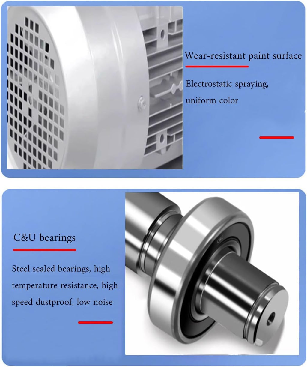 110V Vortex Ring Blower Industrial Regenerative Blower strong centrifugal vortex fan Large Airflow Vacuum Pump 120W 250W 350W 750W for Aquaculture Pond Aeration(180W)