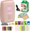 Fujifilm Instax Mini Link 3 Wireless Smartphone Photo Printer (Rose Pink) w/Mini Instant Film (20 Sheets) + Decorative Sticker Frames + Mini Desk Frame & Hang Clips -Bundle