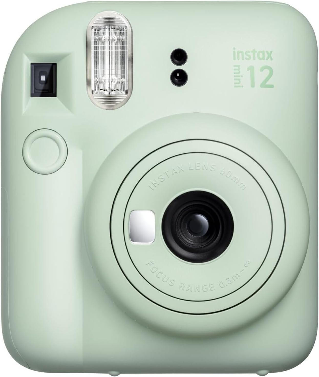 Fujifilm Instax Mini 12 Instant Camera Mint Green Bundle with Fuji Instax Mini Film Value Pack (80 Sheets) + Protective Carrying Case + Photo Album + Microfiber Cleaning Cloth