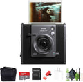 Fujifilm Instax Wide Evo Hybrid Instant Film Camera (16840957) Bundle with 32GB Memory Card + Padded Case + Cleaning Kit + More