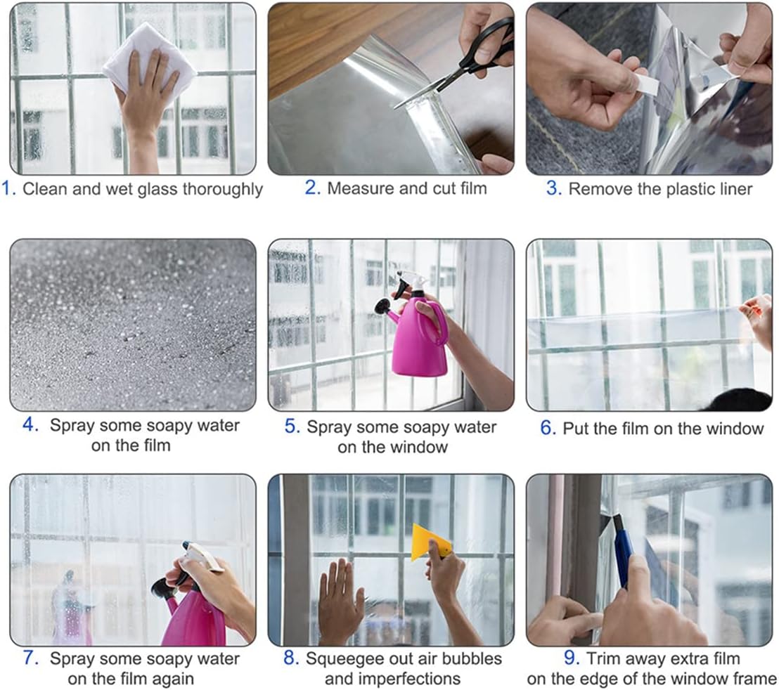 Decorative Semi - Privacy Window Film One Way Gradient Dot Patterns Glass Sticker for Home Office Meeting Room, 60Inch x 33Feet