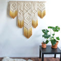 Large Wall Tapestry Macrame Wall Hanging Boho Chic Woven Tapestry Rope Woven Tassel Wall Floating Hanging Art Organizer Hanger Home Decor Handmade Craft