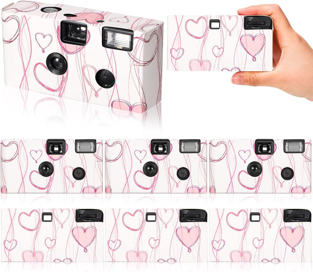 8 Pack Disposable Camera Bulk for Wedding 35mm Film Single Use Camera with Flash for Birthday Party Graduation Travel Anniversary Honeymoon Gathering Event Favors