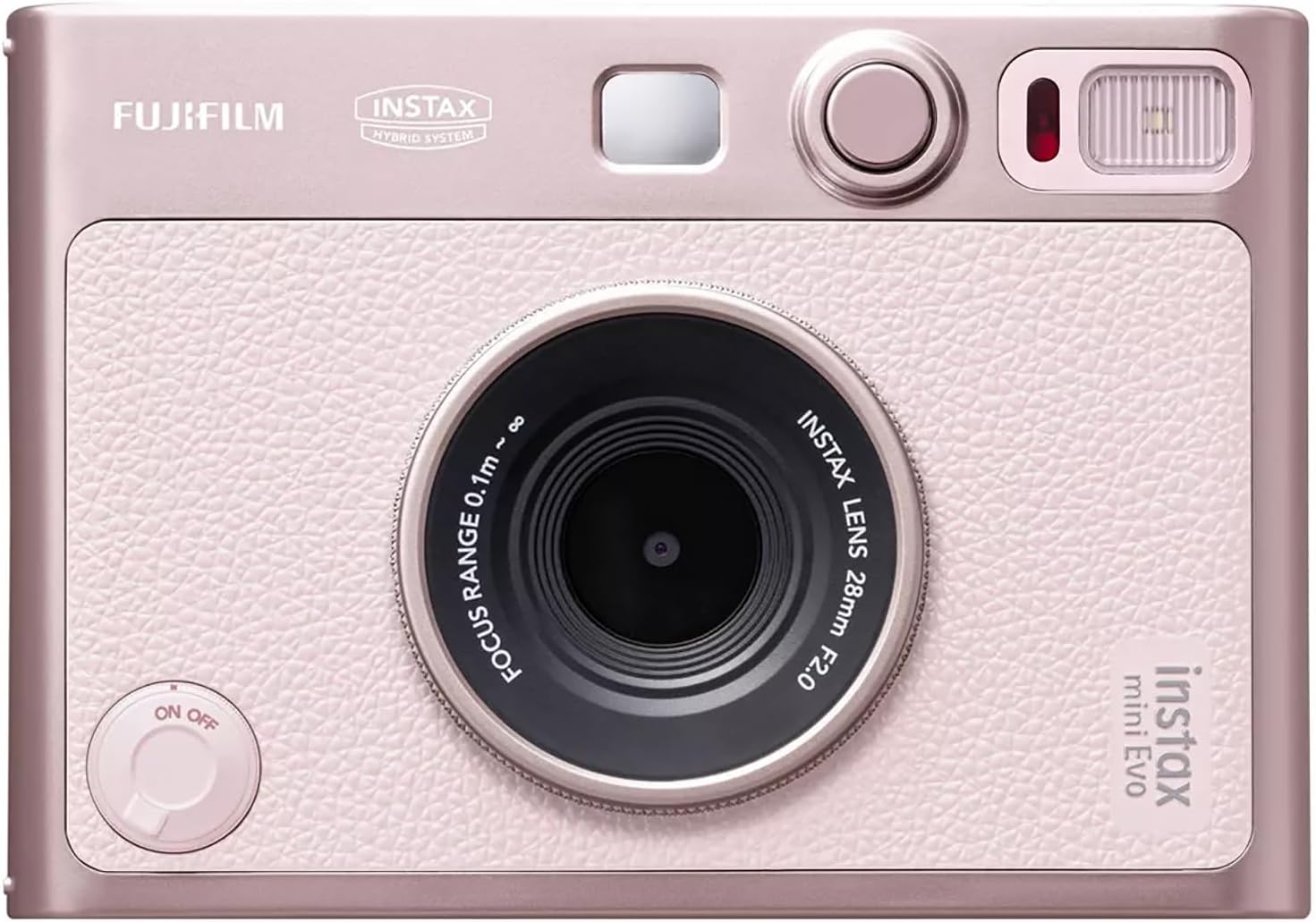 Fujifilm Instax Mini Evo Instant Film Camera, Black, Bundle with Fujifilm instax mini Instant Daylight Film Pack 20 Exposures, Slinger Alpine 2 Camera Bag, Lexar 32GB Memory Card w/SD Adapter (Pink)