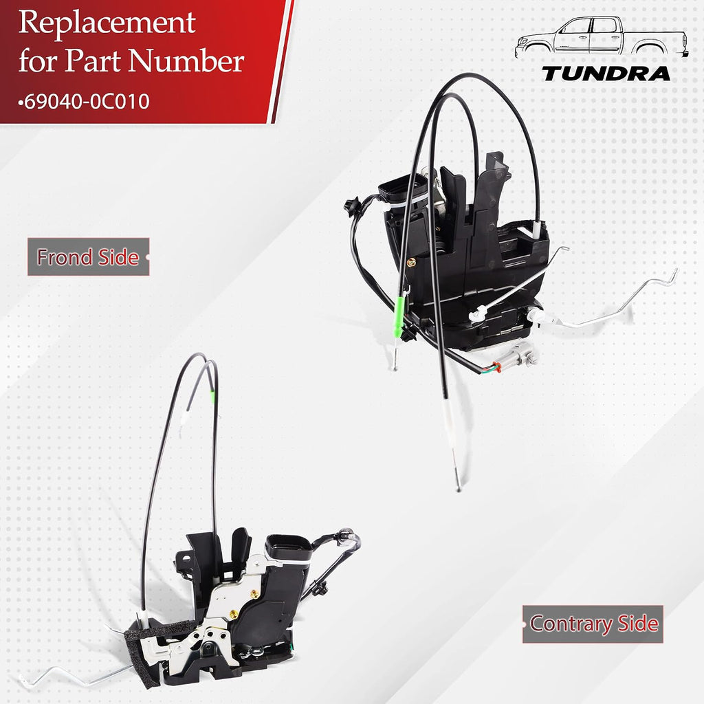 Front Left Door Lock Actuator Compatible for Toyota Tundra 2000-2006, Driver Side Door Latch Assembly Replacement for 69040-0C010