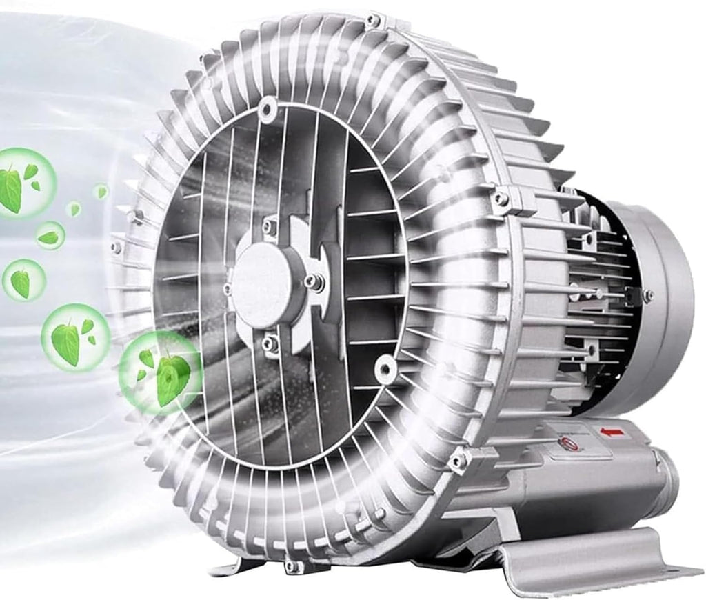 Single/Three Phase Vortex Ring Blower, Regenerative Blower High Pressure Vortex Ring Blower Sewage Aeration Vortex Blower Single Phase Turbine Blower Aquaculture Vortex Air Blower Pump(7.5KW/380V)