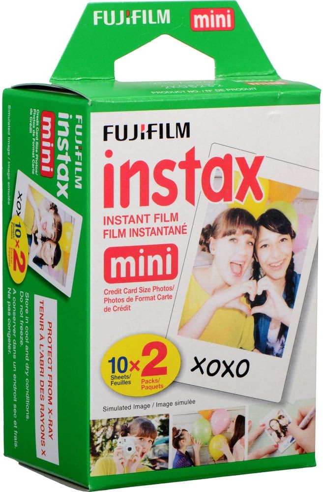 Fujifilm Instax Mini Instant Film (100 Sheets) + 100 Sticker Frames + TSC Microfiber Cleaning Cloth – for Mini 8, 9, 11, 12, 50s, 25, 7s, 90 Cameras & Mini Link