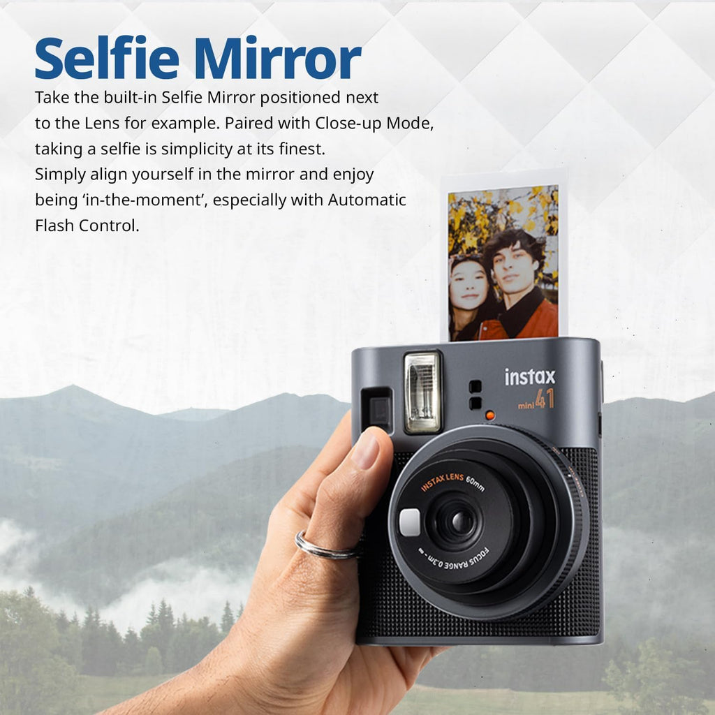 Fujifilm Instax Mini 41 Instant Film Camera with Sunshine Photo Bundle.., (Camera + 2 Twin Pack)