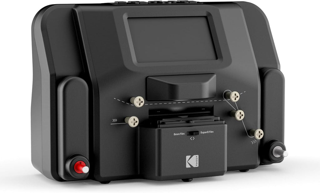 KODAK REELS 8mm & Super 8 Films Digitizer Converter with Big 5' Screen, Scanner Converts Film Frame by Frame to Digital MP4 Files for Viewing, Sharing & Saving on SD Card for 3' 4' 5' 7' and 9' Reels