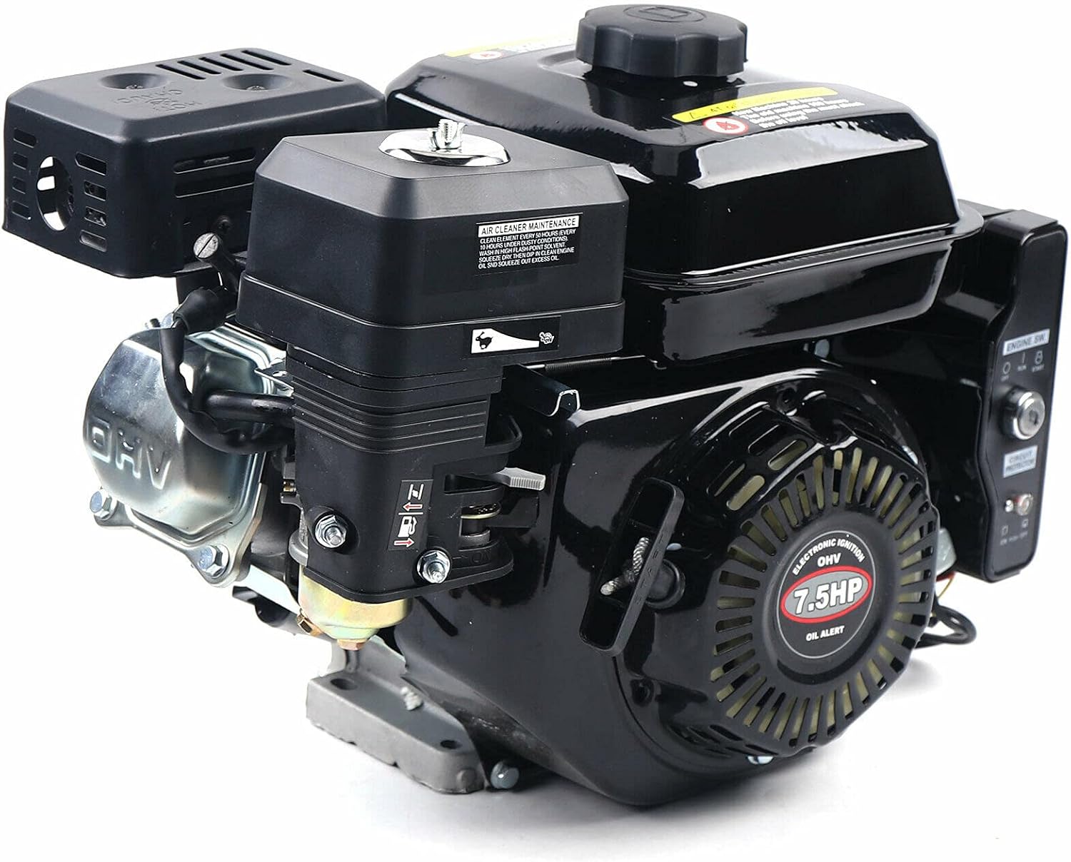 Gasoline Engine Motor 212CC 4-Stroke Industrial Grade OHV Gasoline Engine 7.5HP Electric Start Go Kart Log Splitter Lawnmower Power Engine Horizontal Motor