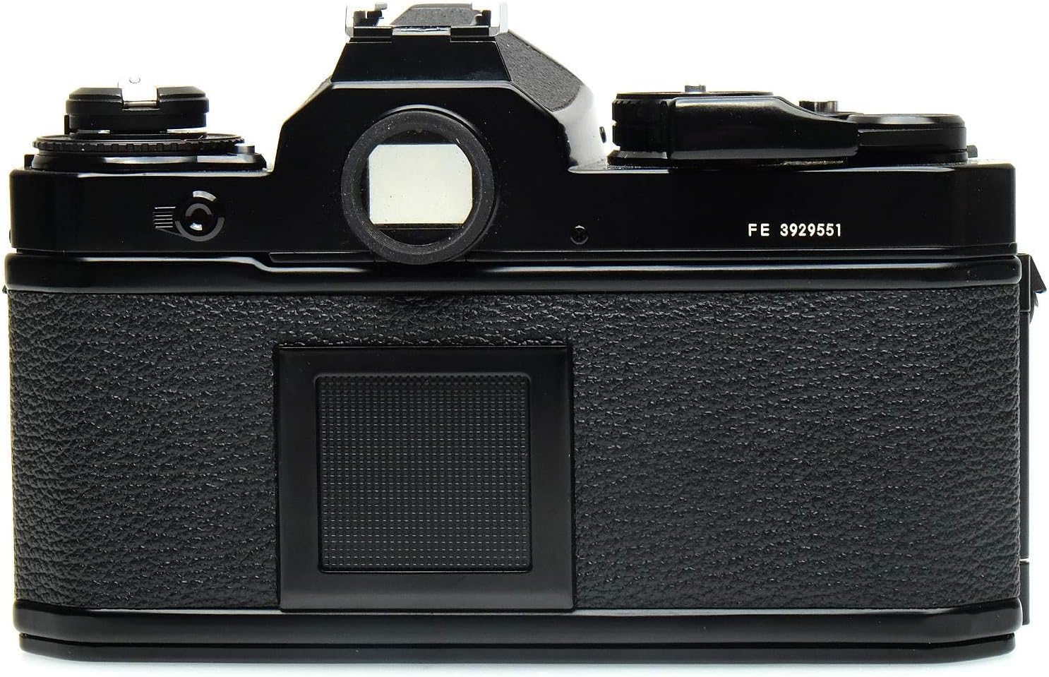 Black Nikon FE SLR film camera