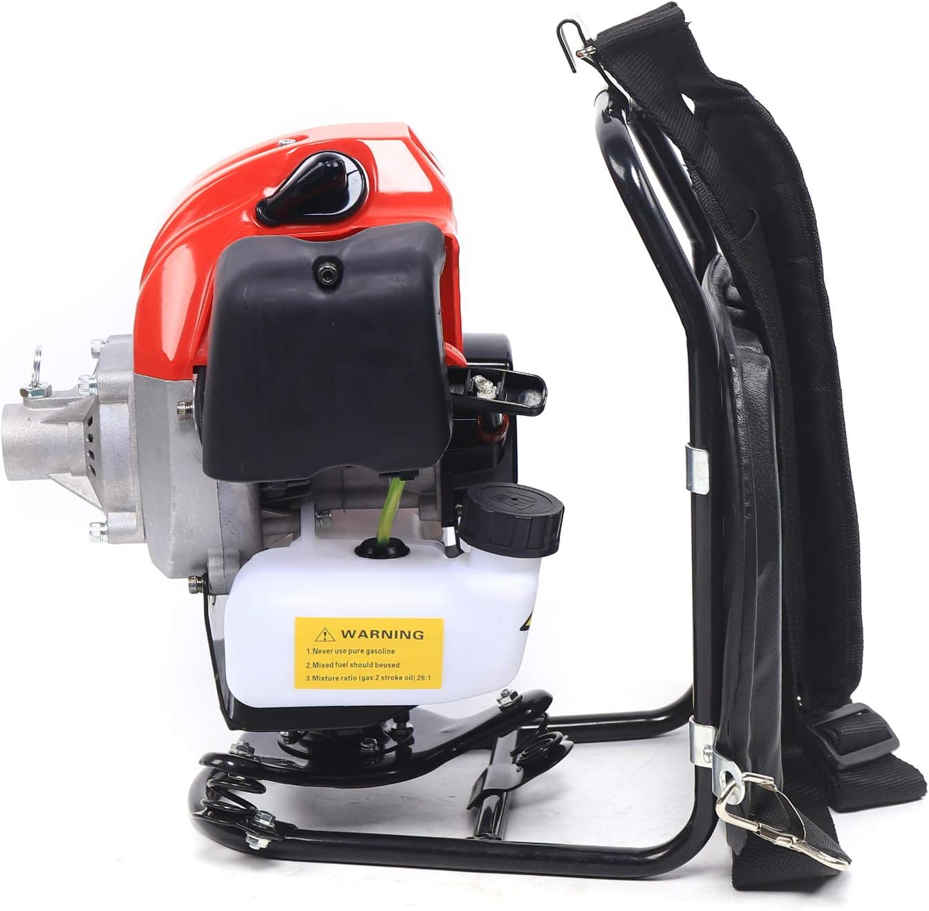 Backpack Brush Cutter 43CC 2-Stroke Tiller Cultivator Gas Powered Grass Trimmer Air-Cooled Single Cylinder Digging Tool Hedge Trimmer for Remove Weeds Soil Cultivation, TBG430