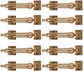 Renovators Supply Swing Bar Security Door Lock Durable Door Guard 1.5 X 7.5 X 1.75 Inches Solid Brass Safety Guard Lock Heavy Duty Door Latch Lock Replacement Parts‎ Pack of 10