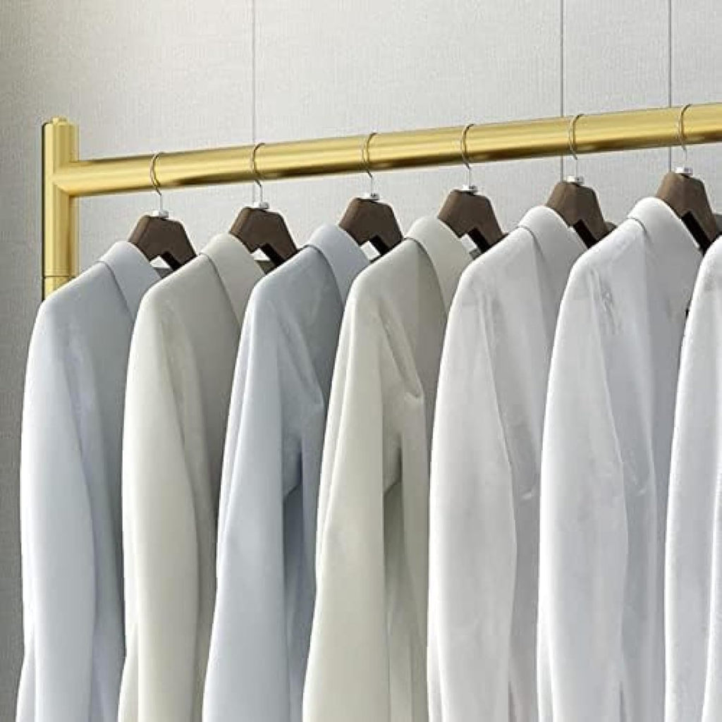 Garment Rack Modern Clothing Rack with Shelves On Wheels Commercial Grade Heavy Duty Metal Clothes Rails Freestanding Coat Rack for Bedrooms and Boutiques,Gold,120X40X165CM,Collector88