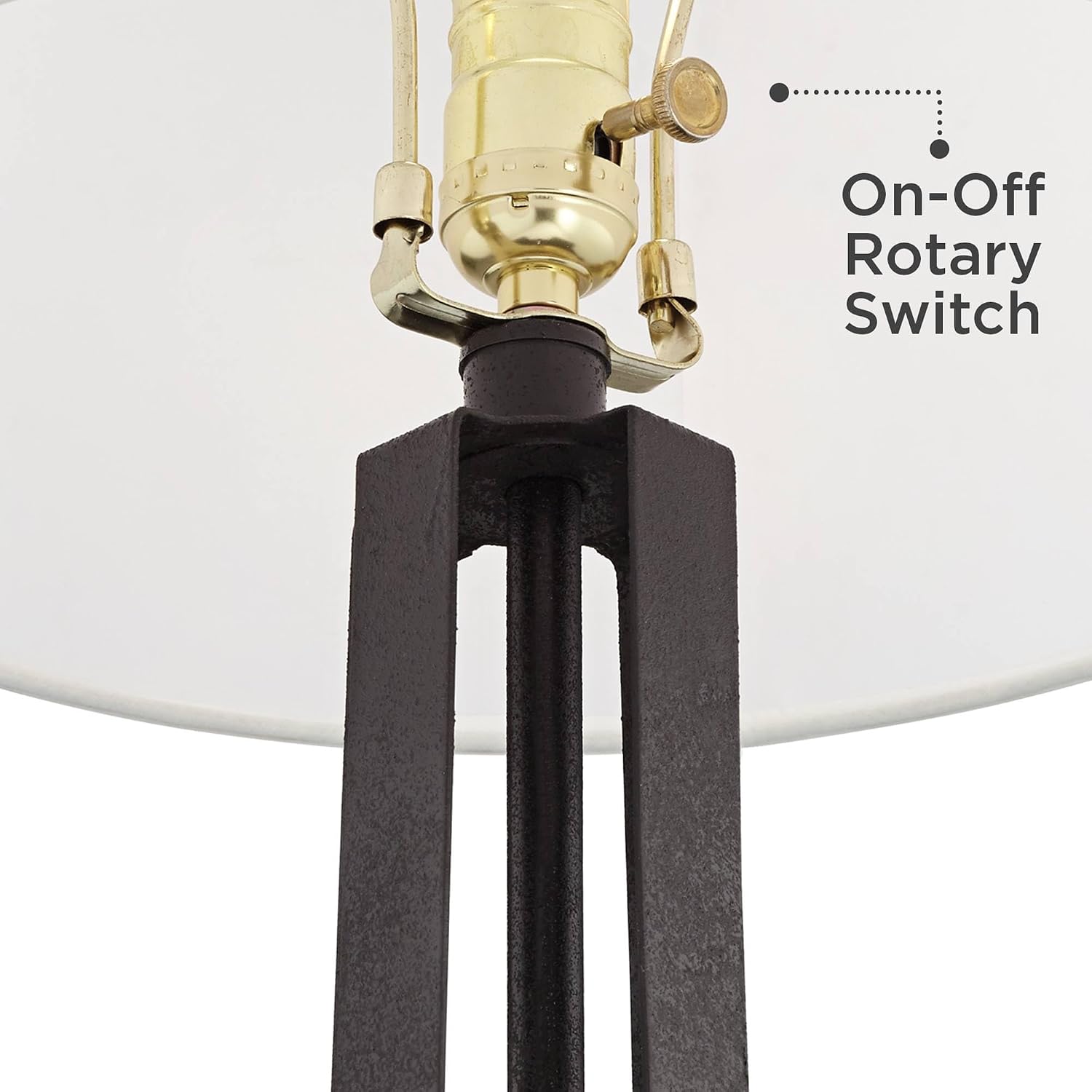 Possini Euro Design Susan Modern Industrial Table Lamps 25.5' High Set of 2 with USB Charging Port Dark Bronze Metal Black Faux Silk Drum Shade for Living Room Bedroom House Bedside Nightstand