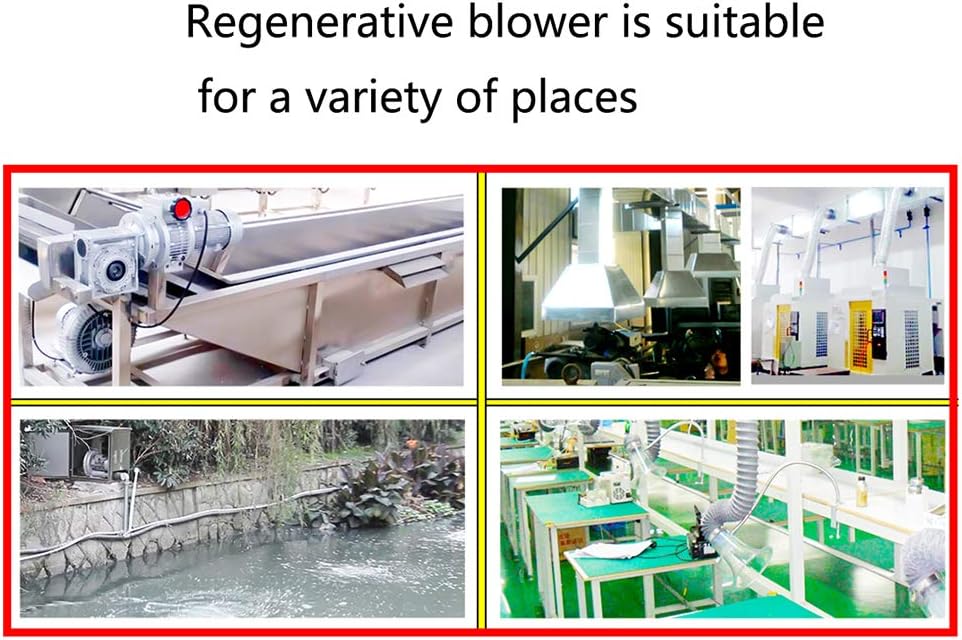Regenerative Blower, Industrial Vacuum Pump for Air Blowing or Suction, 120W - 1100W（0.16HP - 1.49HP ） 50Hz