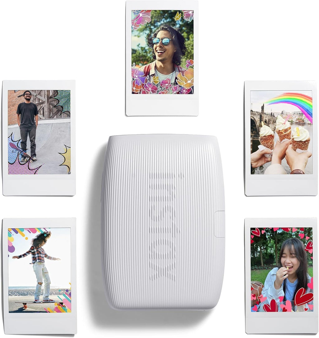 Fujifilm Instax Mini Link 3 Smartphone Printer with Instax Mini Films and Free Bonus Microfiber Cleaning Cloth... (Clay White, 4 x Twin Pack (80 Sheets))