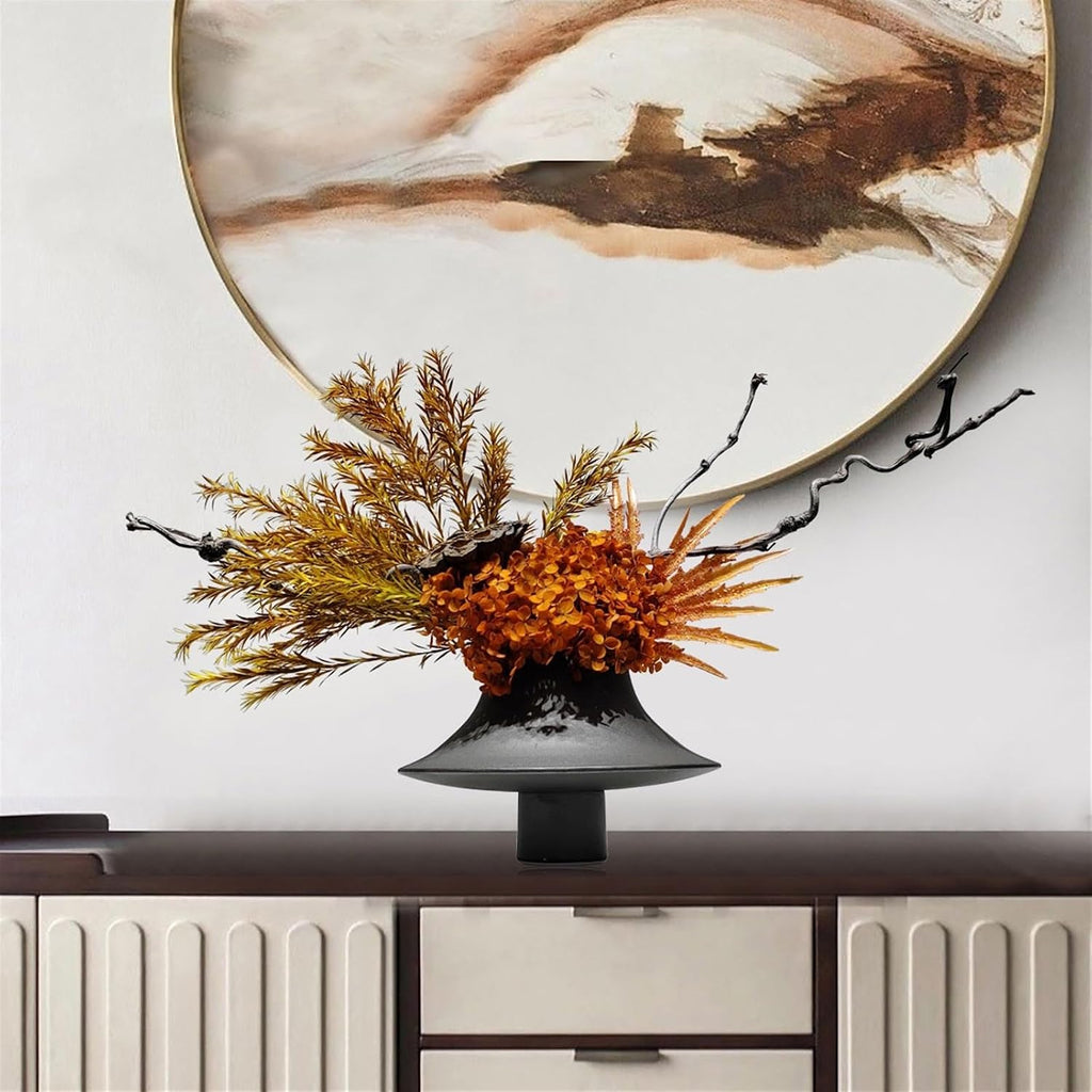 Faux Plants Zen Soft Decoration Simulation Flower Art Dried Flower Set Restaurant Tea Room Coffee Table Decorative Arrangement Spring Summer Decoration