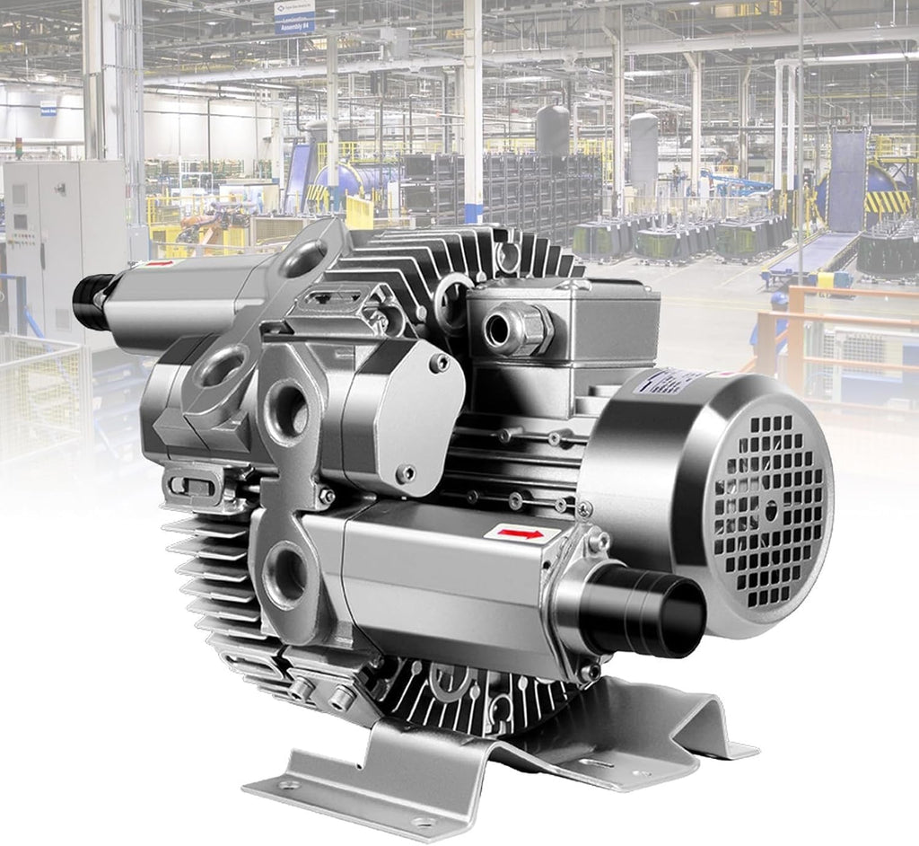 Regenerative Blower, Aluminum Construction Vortex Air Pump, for Water Aeration Workshop Ventilation Industrial Oxygenation(1100w/220v)