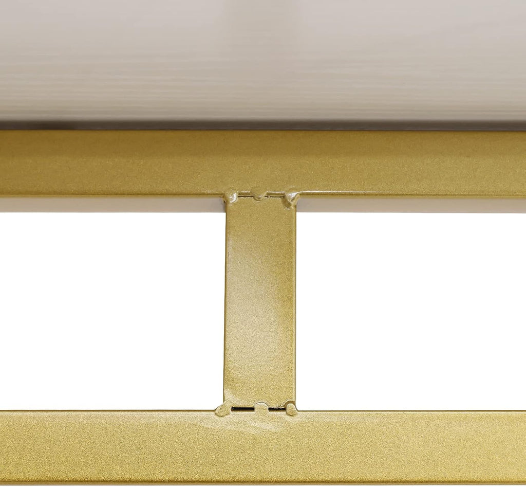 Gold Metal Freestanding Garment Rack,Retail Shelves Freestanding Garment Racks with Shelves,Heavy Duty Clothing Rack for Bedrooms,Living Rooms, Clothing Retail Stores