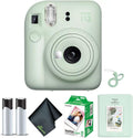 Fujifilm Instax Mini 12 Instant Camera Pastel Mint Green with Fuji Instax Mini Film Value Pack (20 Sheets) + Photo Album + Microfiber Cleaning Cloth