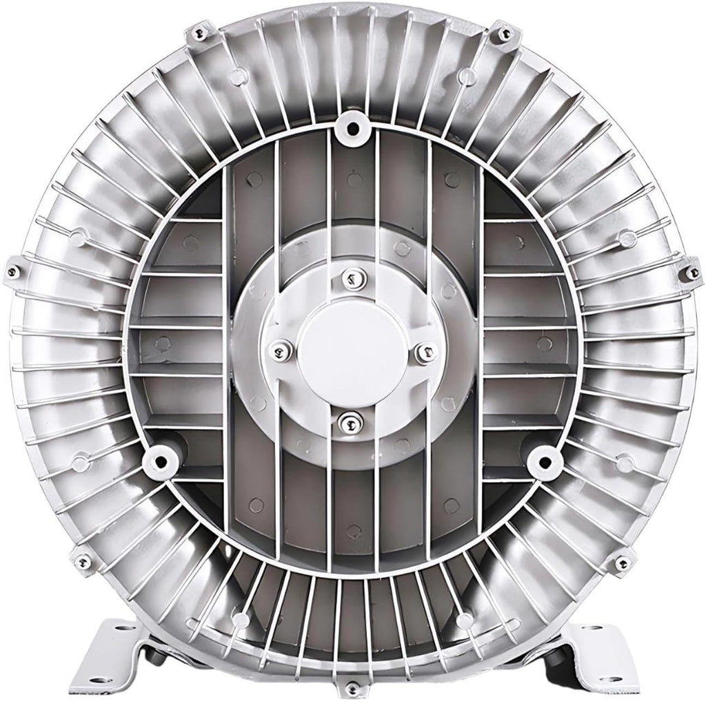 Industrial Grade Regenerative Blower 120w–1500w, High Pressure Vortex Ring Blower for Blowing, Suction and Hydroponics Aeration(370w,220v)
