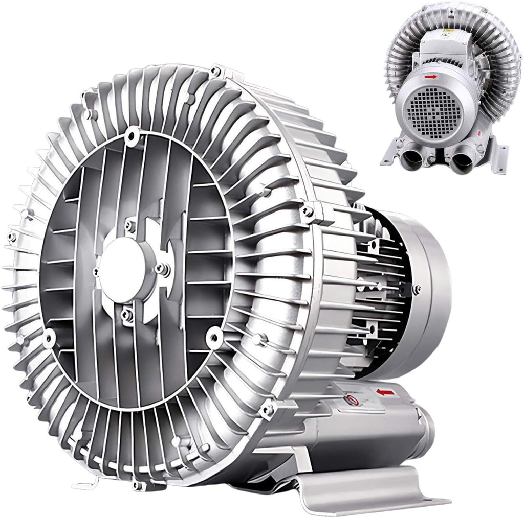 Regenerative Blower Industrial Vacuum Pump, High Pressure Vortex Blower for Blowing, Suction and Aquaculture Aeration Applications(120w,220v)