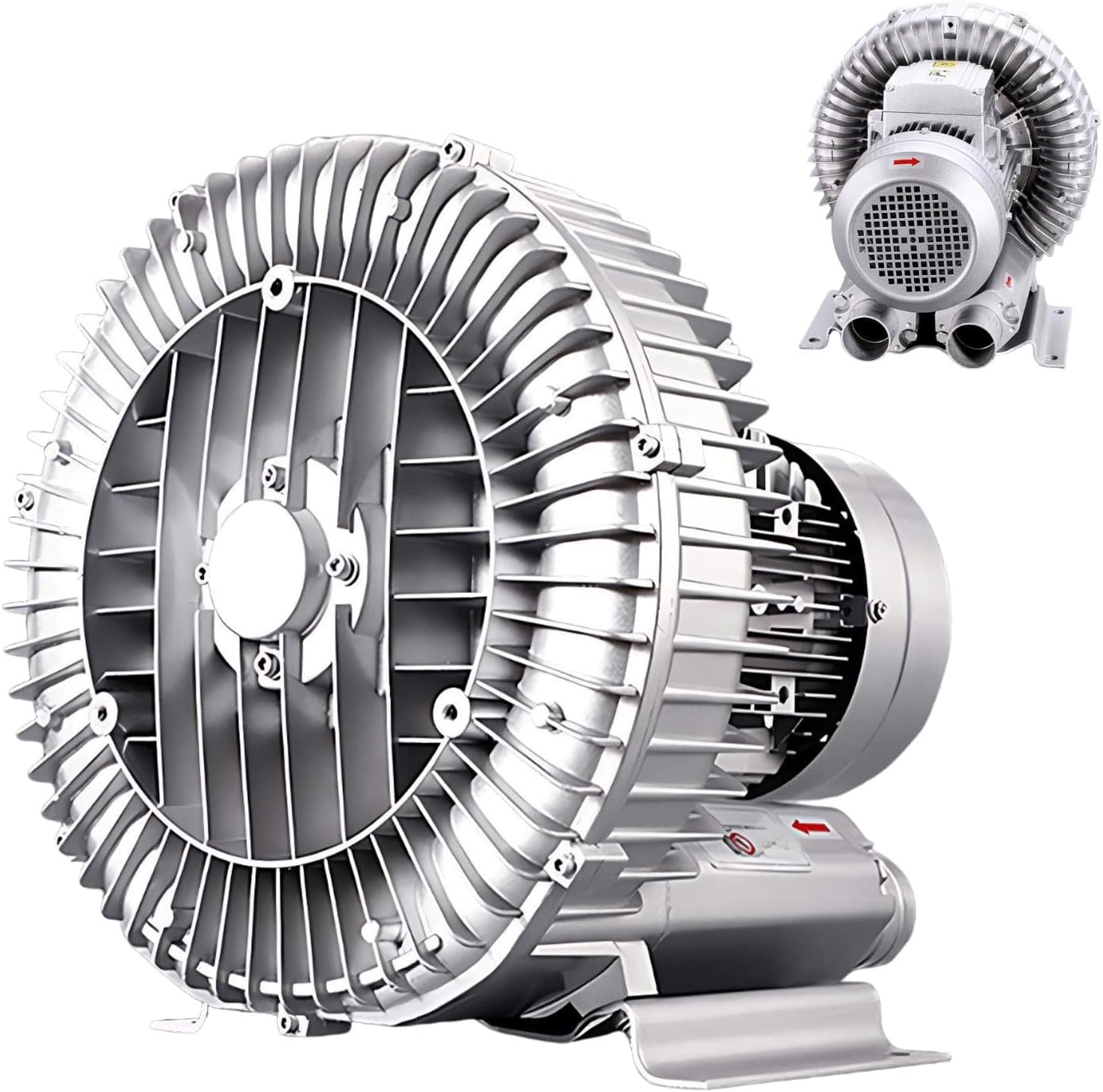 Regenerative Blower Industrial Vacuum Pump, High Pressure Vortex Blower for Blowing, Suction and Aquaculture Aeration Applications(120w,220v)