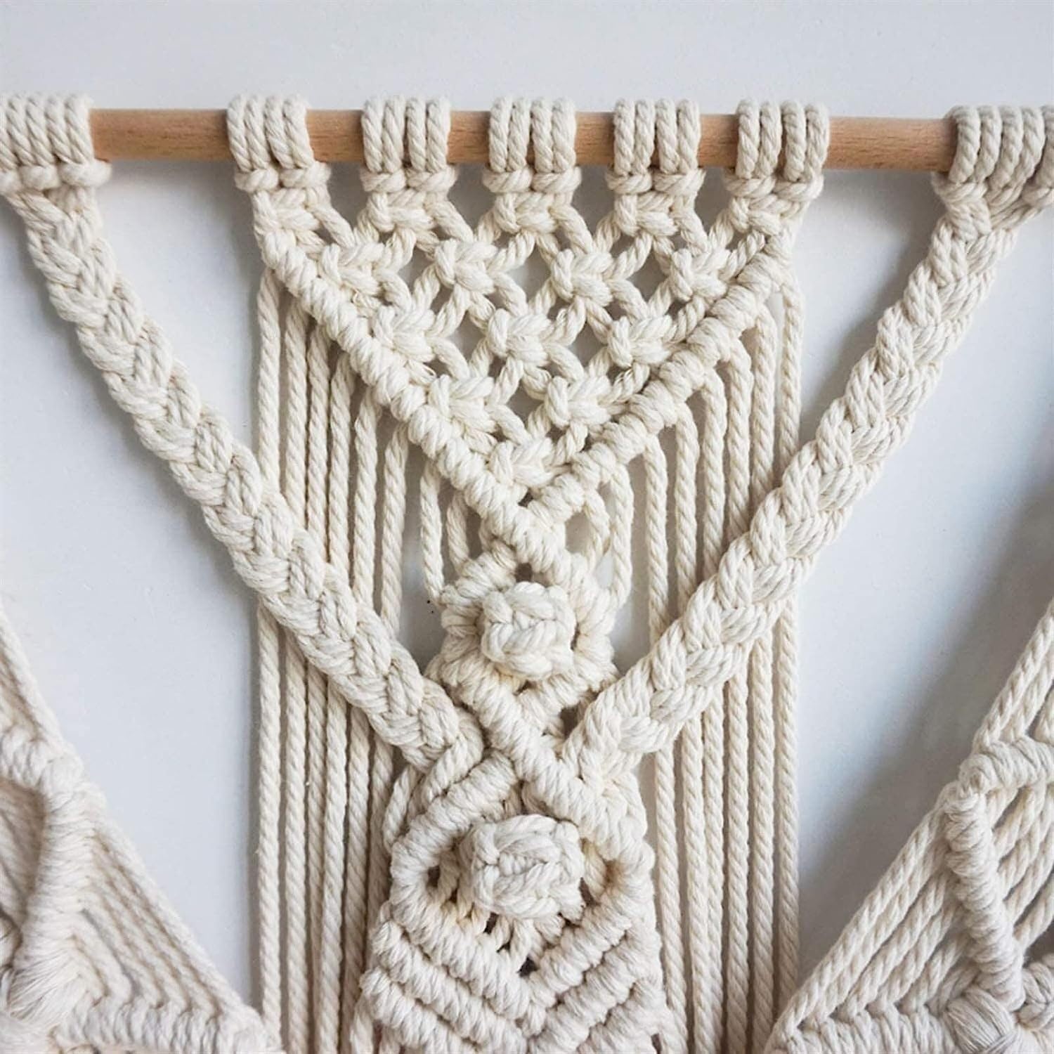 Modern Wall Decor Woven,Wall Hanging Art Tapestry, Wall Tapestry Macrame Wall Hanging Large Boho Decor Cotton Woven Macrame Wall Hanging Handmade with Tassel