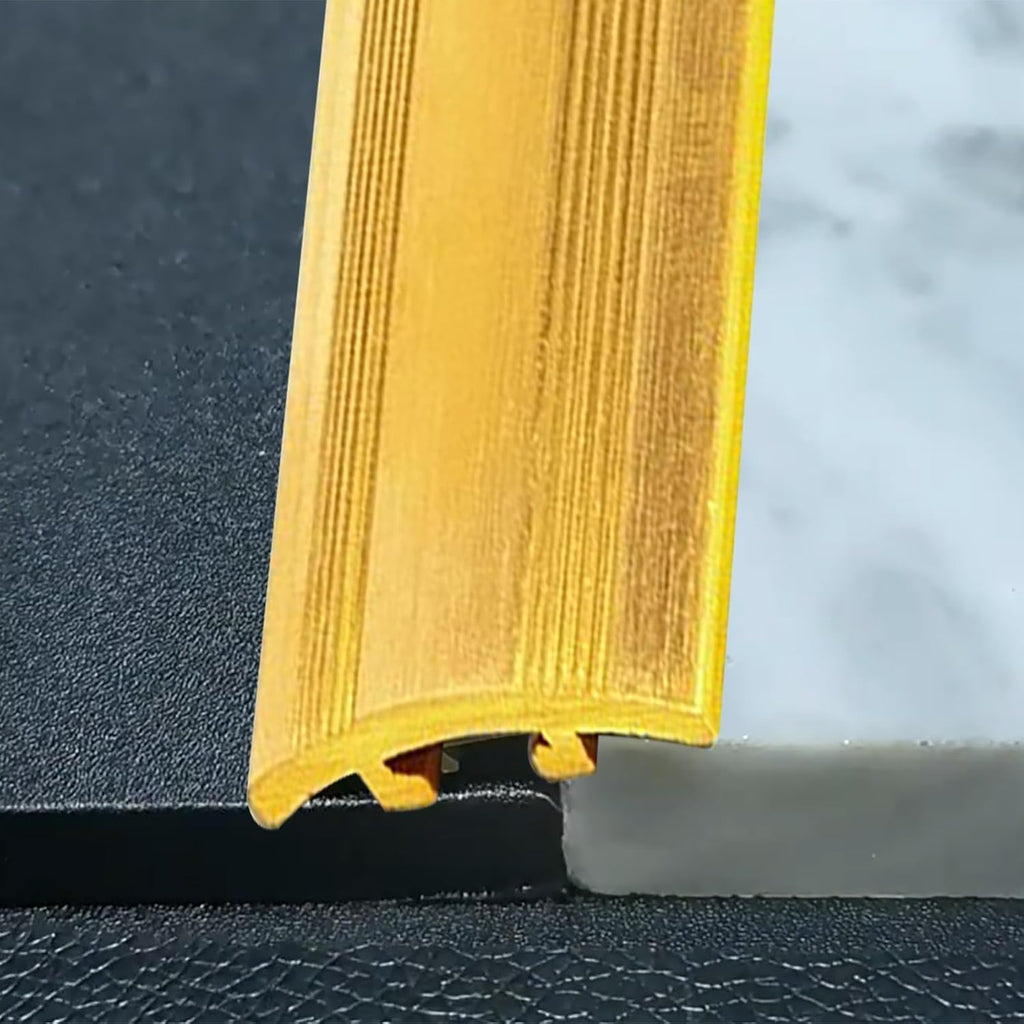 Brass Flooring Transition Strip for Wood to Tile – Durable Doorway Edge Reducer, Gap Cover Trim, Ramp Edging Strips (20mm x 4mm, 4ft/122cm)