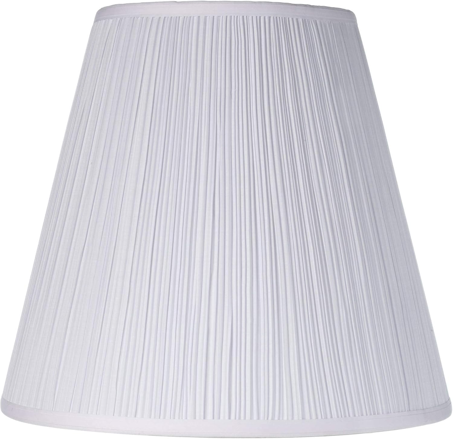9' Top x 16' Bottom x 14 1/2' High x 14 3/4' Slant Lamp Shade (Pre-Assembled) Replacement Set of 2 Large White Ivory Mushroom Empire Round Traditional Fabric Pleated Spider Harp Finial - Springcrest