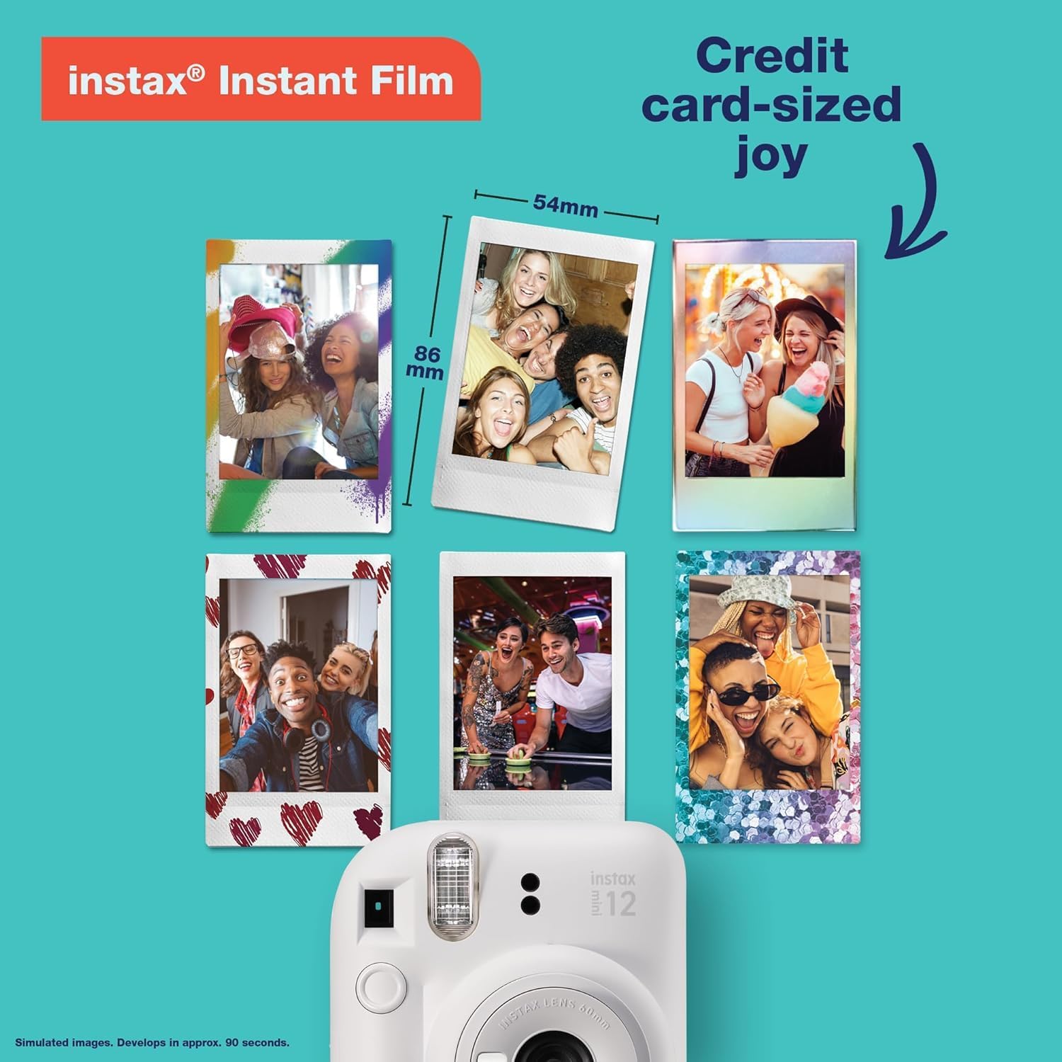 Fujifilm Instax Mini 12 Camera with Fujifilm Instant Mini Film and PixiBytes Microfiber Cleaning Cloth... (Blossom Pink, Camera + 2 Twin Pack)