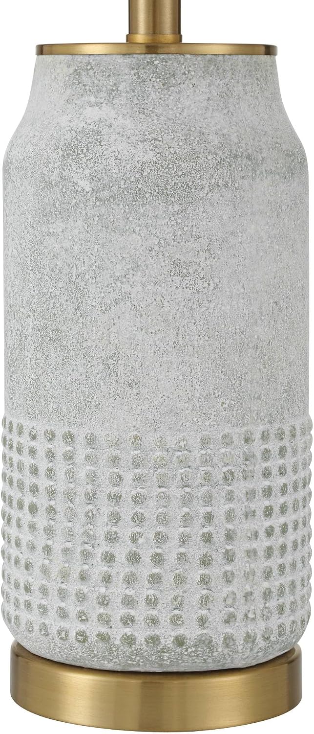 360 Lighting Holly 24 3/4' High Modern 3-Way Table Lamps Set of 2 Gold and Gray Finish Ceramic Fabric White Shade Living Room Bedroom Bedside Nightstand House Office Home Reading Kitchen Entryway