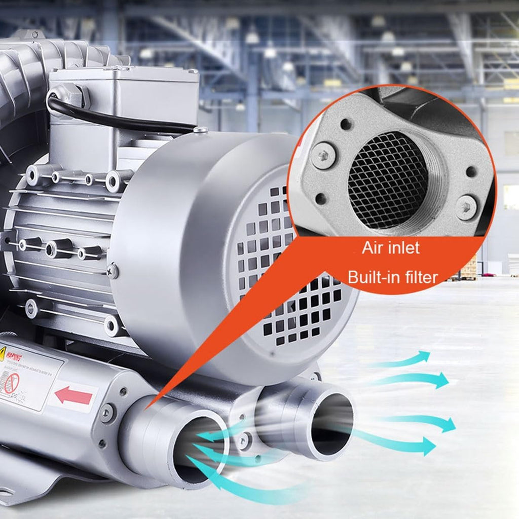 Regenerative Blower High pressure Vortex Ring Blower industrial vortex blower 110V fish pond aerator Vacuum Pump 120W 180W 250W 350W 550W(120W)