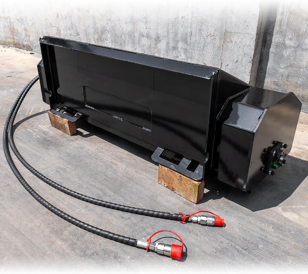 70' Hydraulic Rotary Tiller Attachment for Skid Steer Loaders, Heavy-Duty Skid Steer Soil Cultivator Attachments, 6' Tilling Depth, Ideal for Farmland, Garden,USA Stock
