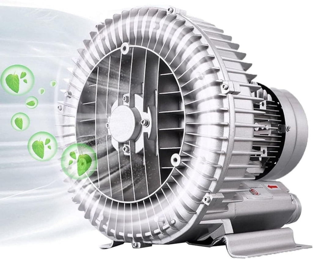 380v Regenerative Blower,High-Pressure Vortex Ring,Aquariums/Fish Farms/Aquaculture/Industrial Vacuum Pump,Three-Phase Electricity(1100W/1.48HP)