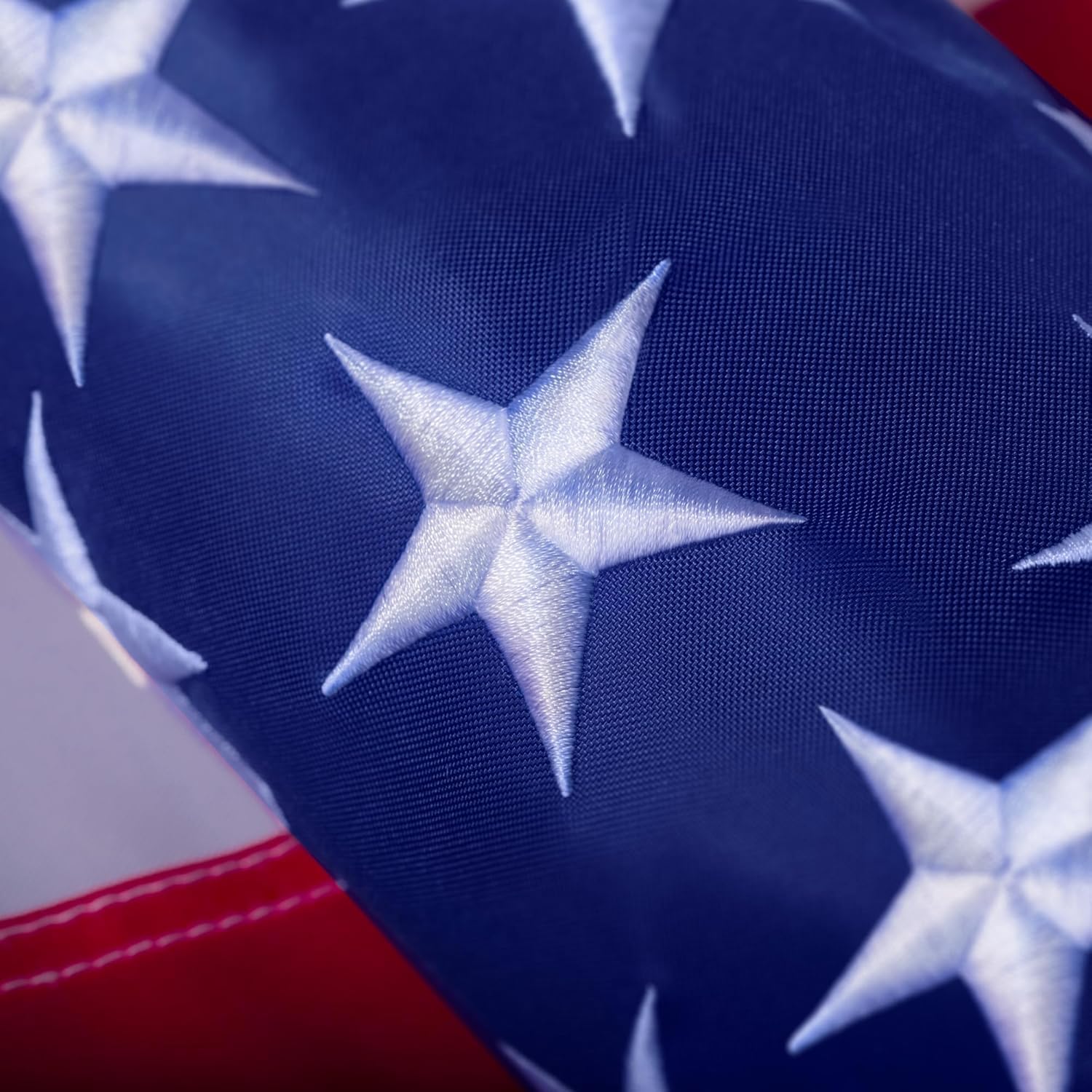 American Flag 12x18 ft TearProof Series Heavy Duty Tough Spun Polyester USA Flags High Wind, US Flags for Outside Outdoor with Durable Embroidered Stars Sewn Stripes, 5 Brass Grommets
