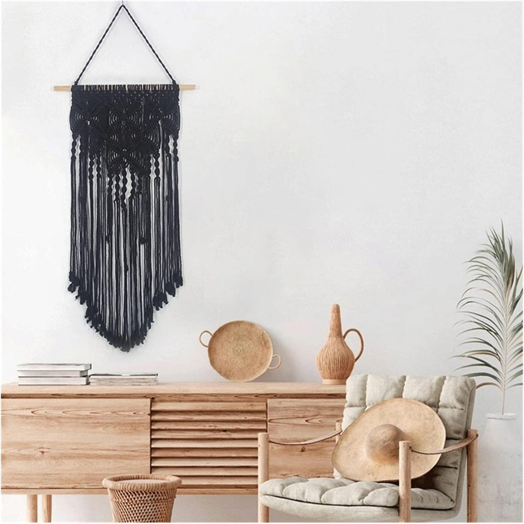 Tapestry Bohemian Tapestry Macrame Wall Hanging Woven Home Backdrop Decoration (OneColor)