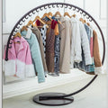 C-Shape Clothing Rack Freestanding Metal Display Rack, Clothes Rack Garment Rack for Hanging Clothes, Closet Organizers for Clothes Store Bedroom Cloakroom,Brown,H 170cm/67″