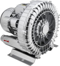 High Pressure Blower,Regenerative Single Phase,High-Pressure Industrial Vacuum Pump,Vortex,For Fish Ponds,Aquariums, Farms,0.16hp-2.01hp(550W/0.74HP)